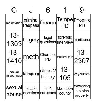 ROC Bingo Card