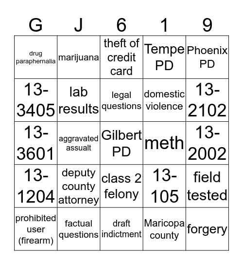 EWO Bingo Card