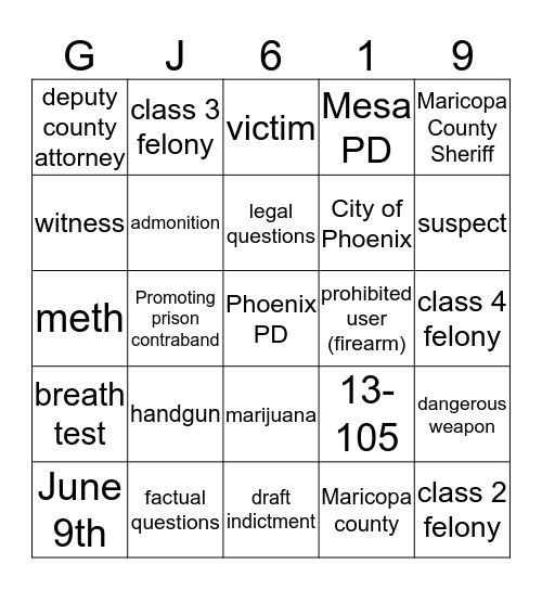 ROM Bingo Card