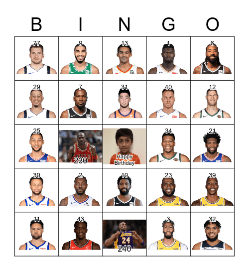 Abhinav's 10th Birthday!! Bingo Card