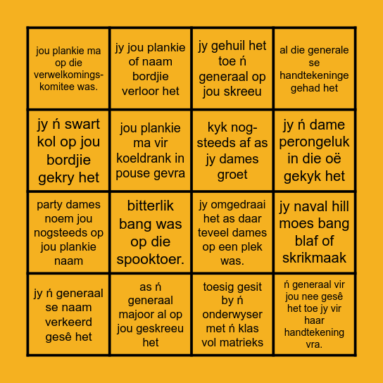 OMS plankies 2020 Bingo Card