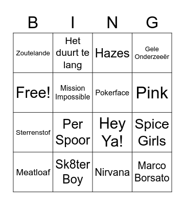 Weird evening with people Bingo Card