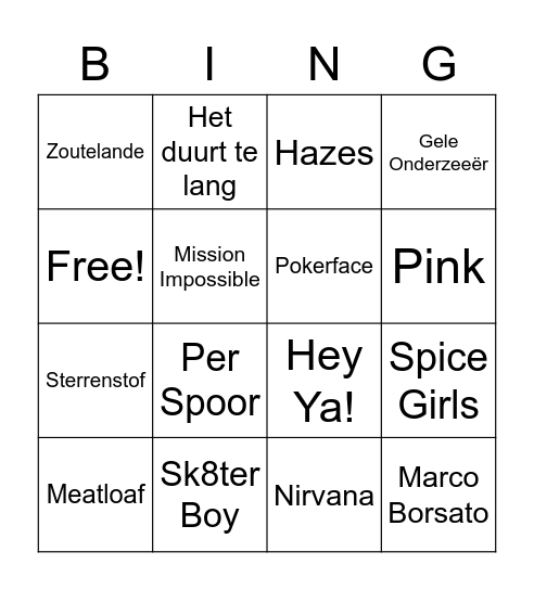 Weird evening with people Bingo Card