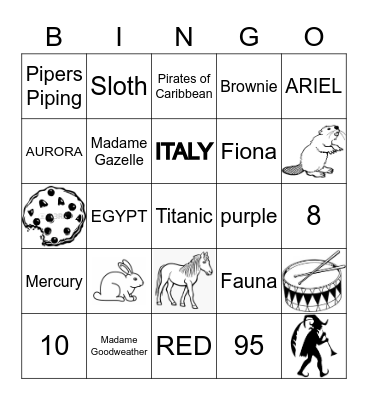 FUN TRIVIA Bingo Card