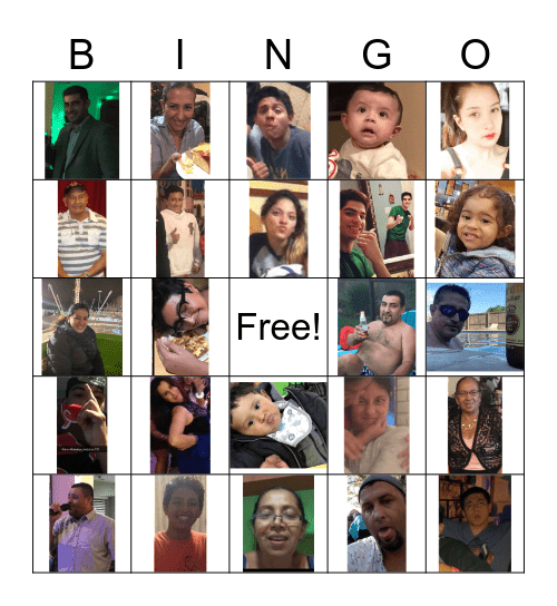 Family Bingo Card