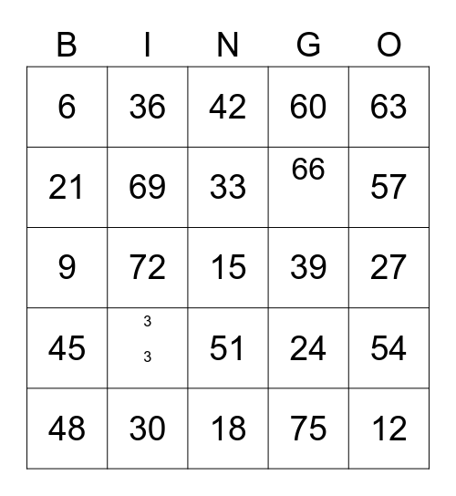 Ruth Street Bingo Card