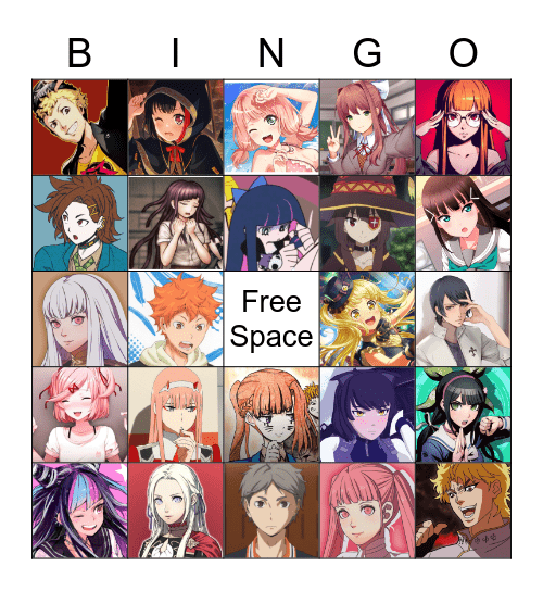 Favorite Character Bingo Card