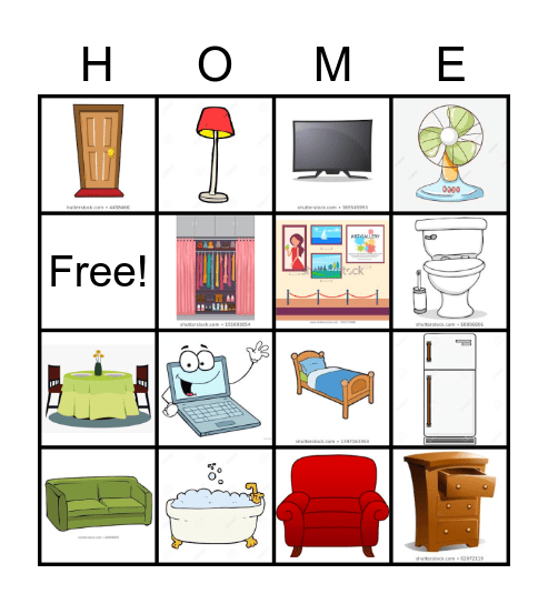 HOME Bingo Card