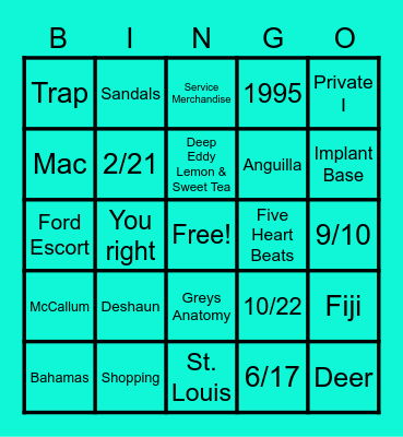 I know Karla Bingo Card