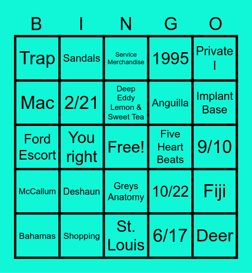 I know Karla Bingo Card