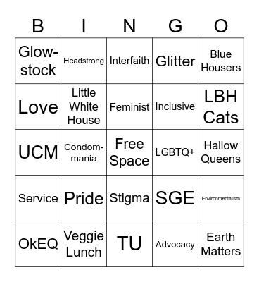 Little Blue House Bingo Card