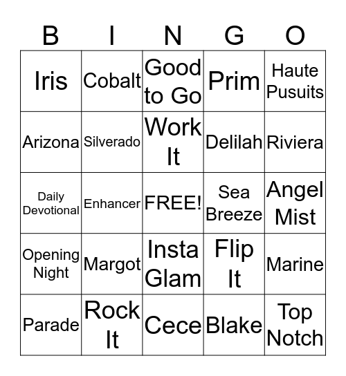 Blingo Bingo Card