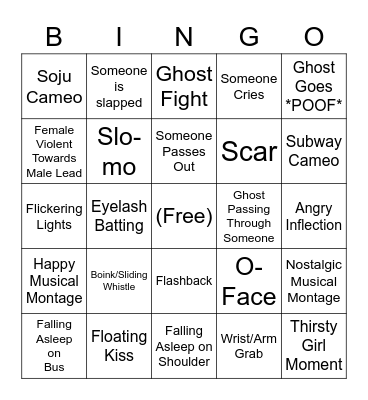 Bring It On, Ghost Bingo Card