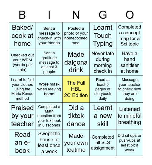 HBL - 2C EDITION Bingo Card