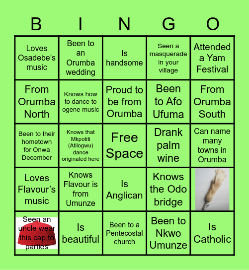 ORUMBA NORTH/SOUTH Bingo Card