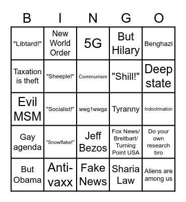 Conspiracy Theory Bingo! Bingo Card