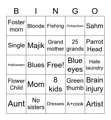 Michael's Bingo Card