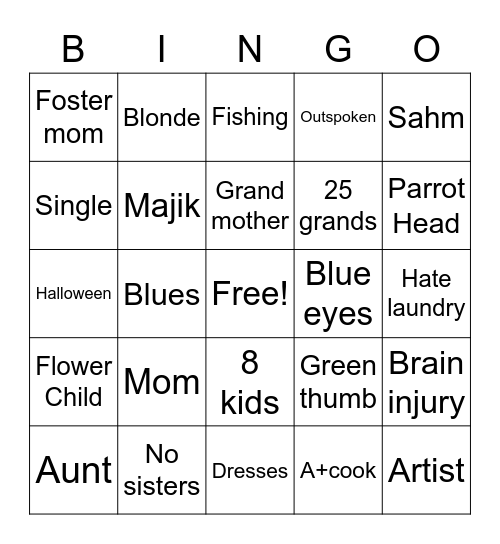 Michael's Bingo Card