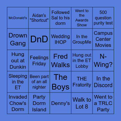 THE Bingo Card