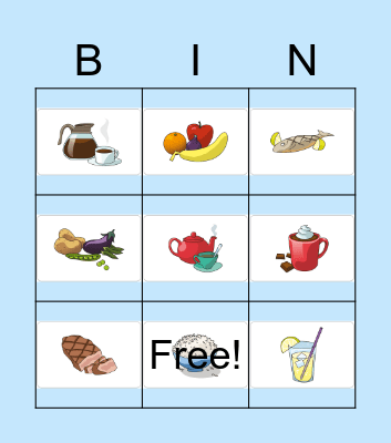 Food Bingo! Bingo Card