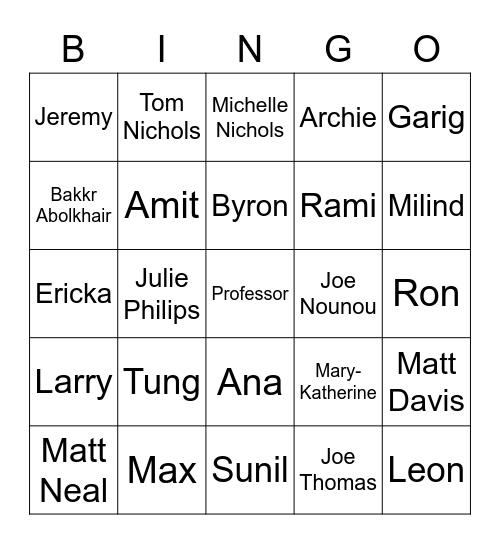 PEMBA 2020 RP2 Day 2 Bingo Card