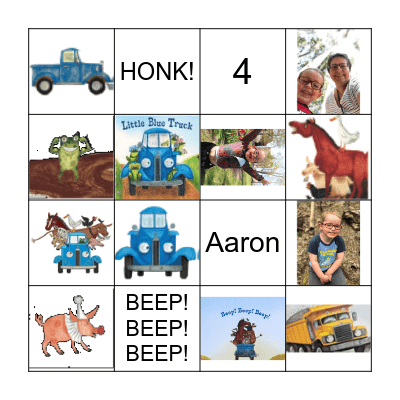 Little Blue Truck Bingo! Bingo Card