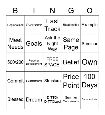 Spring Leadership Sunday Morning Bingo Card