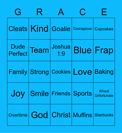 It's All About... Bingo Card