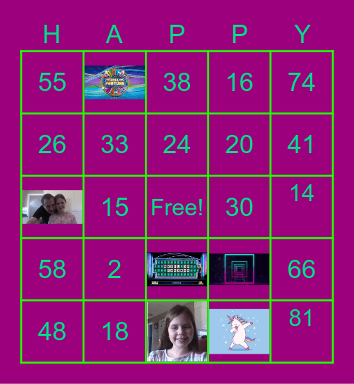 HAPPY BINGO Card