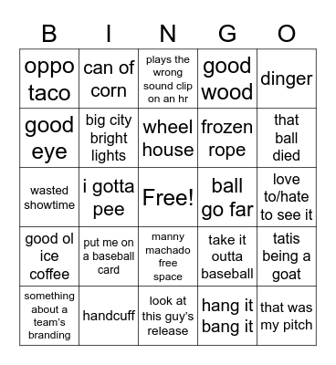 Young Wolf Bingo Card
