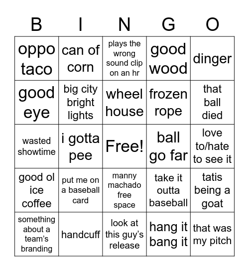 Young Wolf Bingo Card