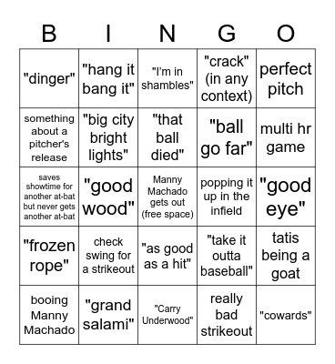 Young Wolf Bingo Card