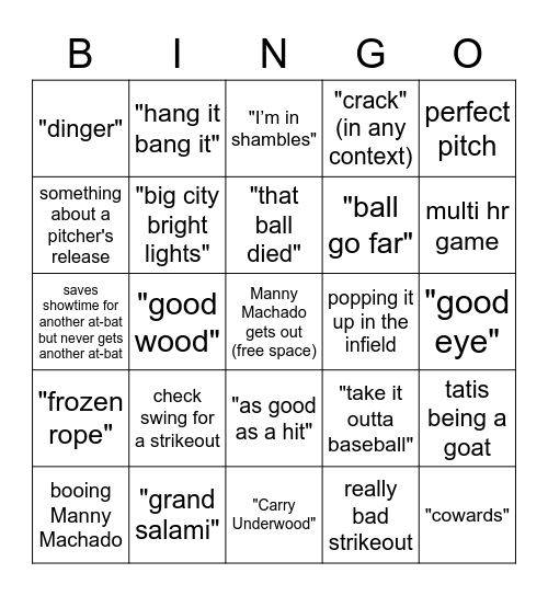 Young Wolf Bingo Card