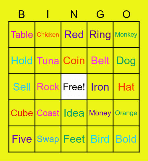 CHAVERIM Bingo Card