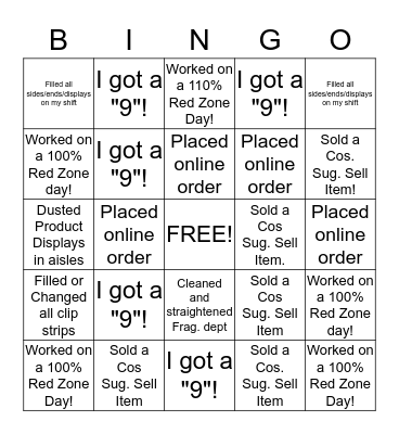 ROCKSTAR Bingo Card