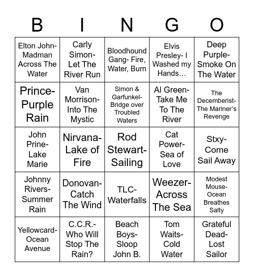 Total-Quiz.com Presents Radio Bingo: Yo Ho Bingo Card