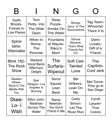 Total-Quiz.com Presents Radio Bingo: Coverall Bingo Card