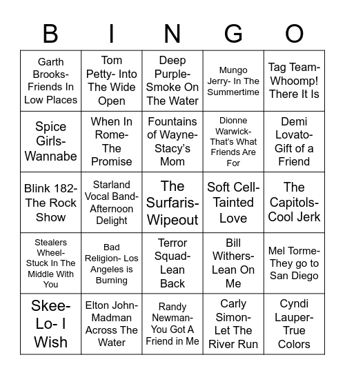 Total-Quiz.com Presents Radio Bingo: Coverall Bingo Card