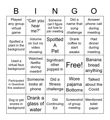 Beets Bears Battlestars Bingo Card