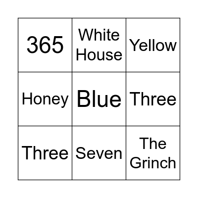 3 in a row Trivia Bingo Card