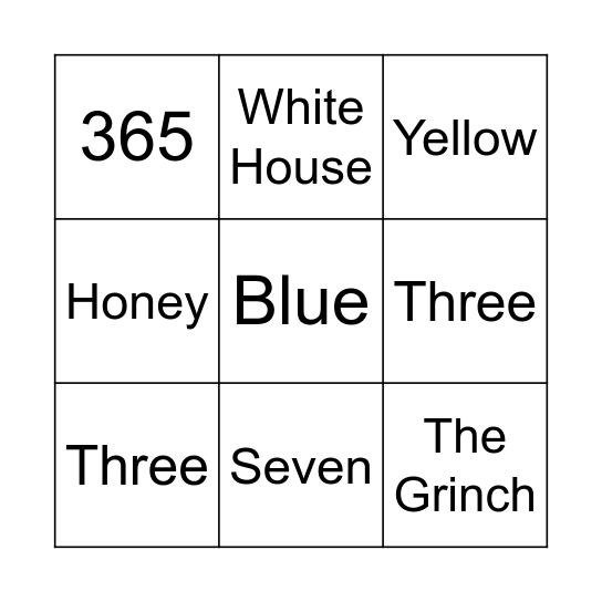 3 in a row Trivia Bingo Card