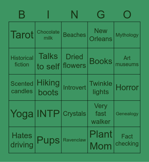 Ren’s Bingo Card