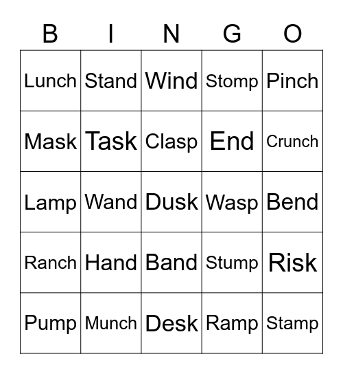 Robin’s Word Bingo! Bingo Card