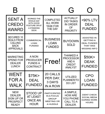 WORKING FROM HOME BINGO Card