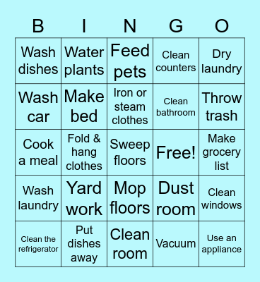 Vocations Bingo Card