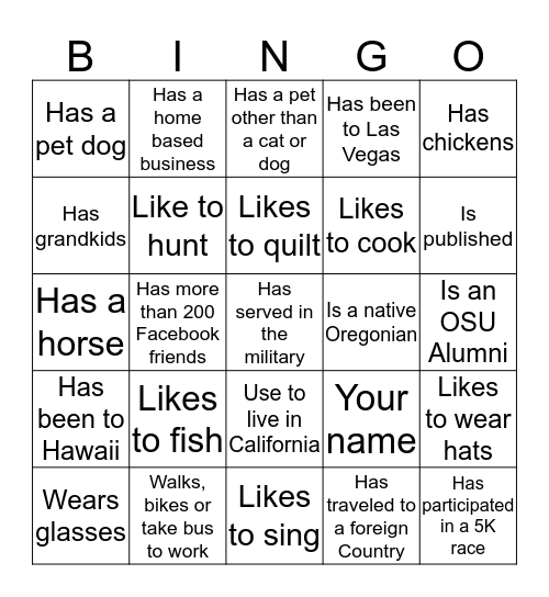 AOP Kickoff Bingo Card