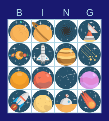 SOLAR SYSTEM BINGO Card