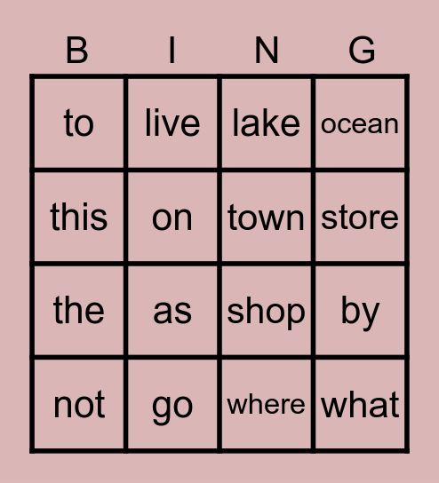 Tucker Bingo #1 Bingo Card