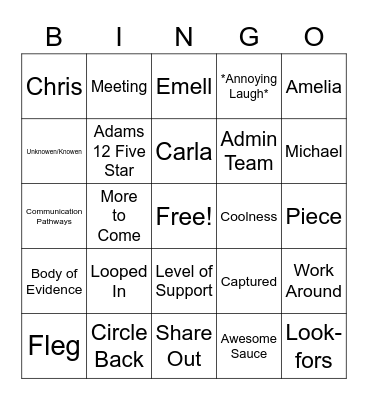 LS Catchphrases Bingo Card