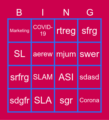 Marketing bingo Card